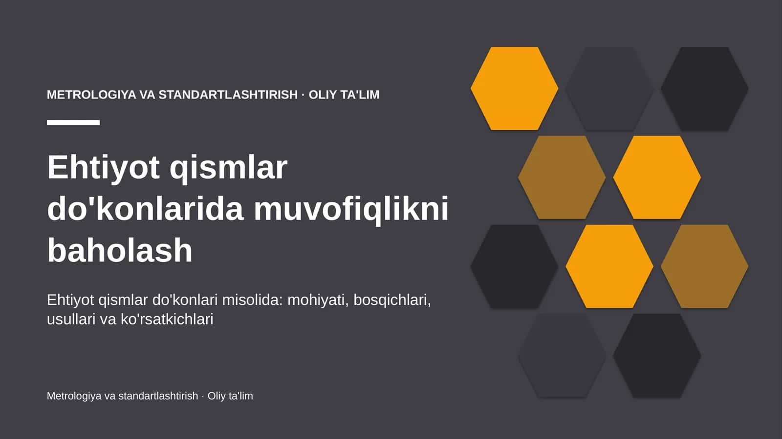 ehtiyot qismlar do'konlarida muvofiqlikni baholash 4777