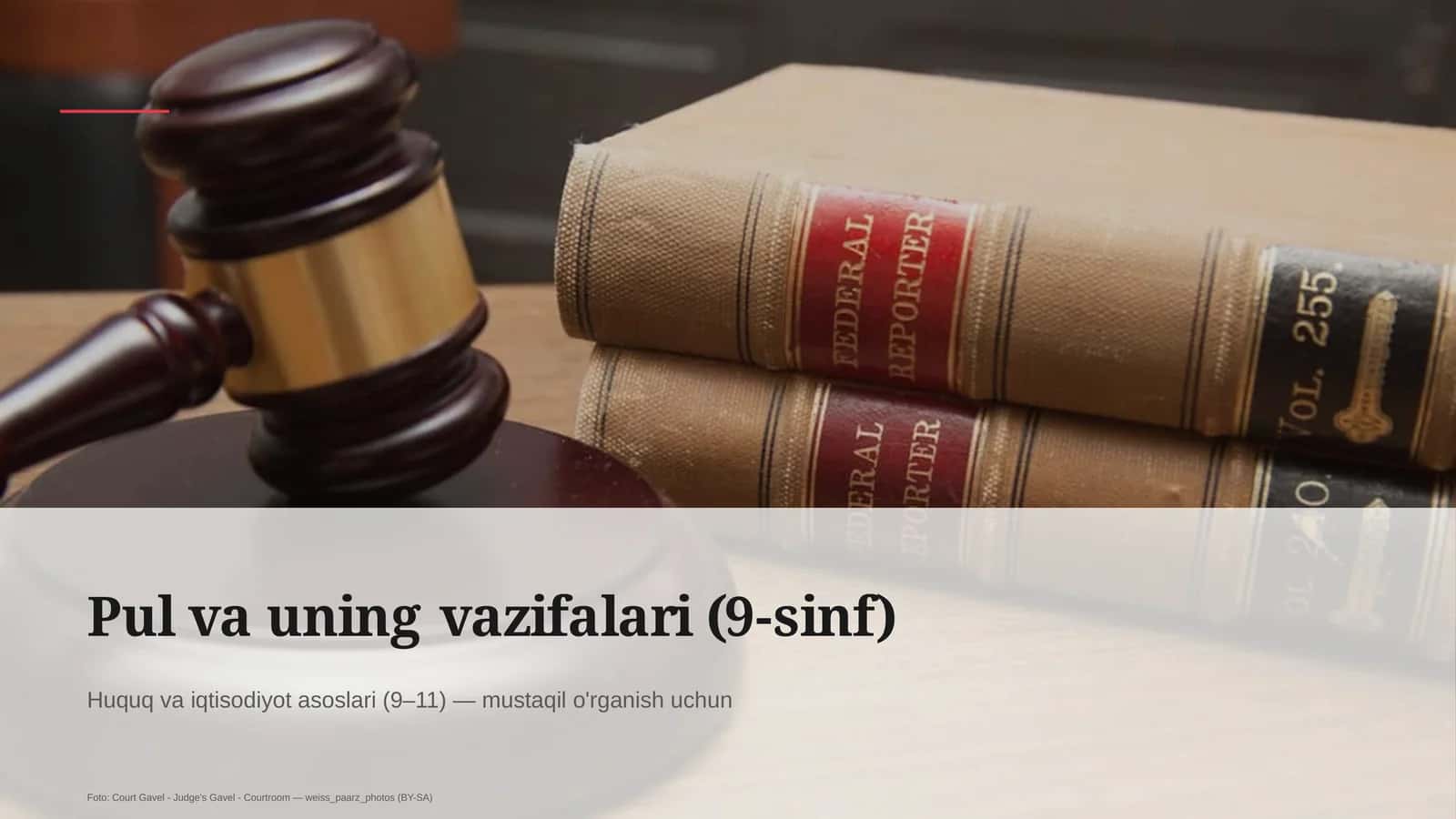 Pul va uning vazifalari (9-sinf)