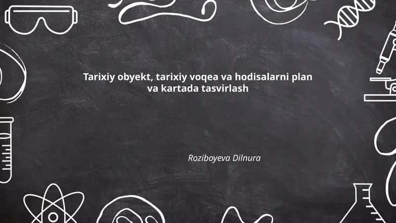 Tarixiy obyekt, tarixiy voqea va hodisalarni plan va kartada tasvirlash
