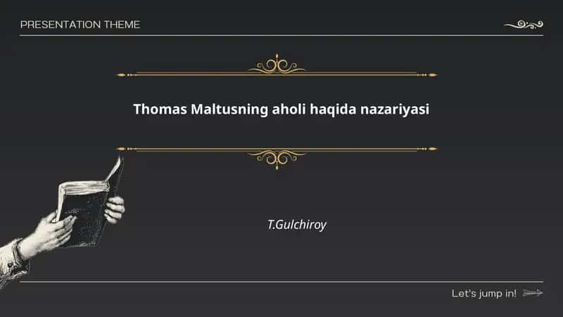 Thomas Maltusning aholi haqida nazariyasi