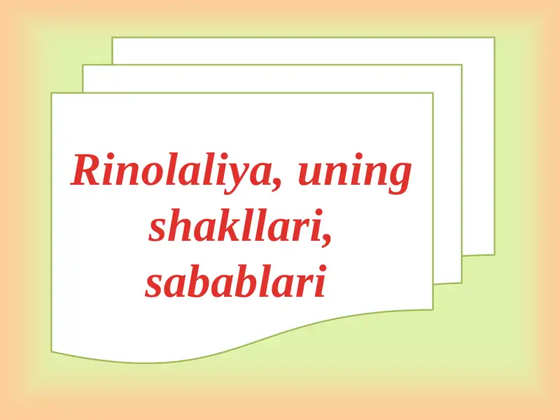 Rinolaliya