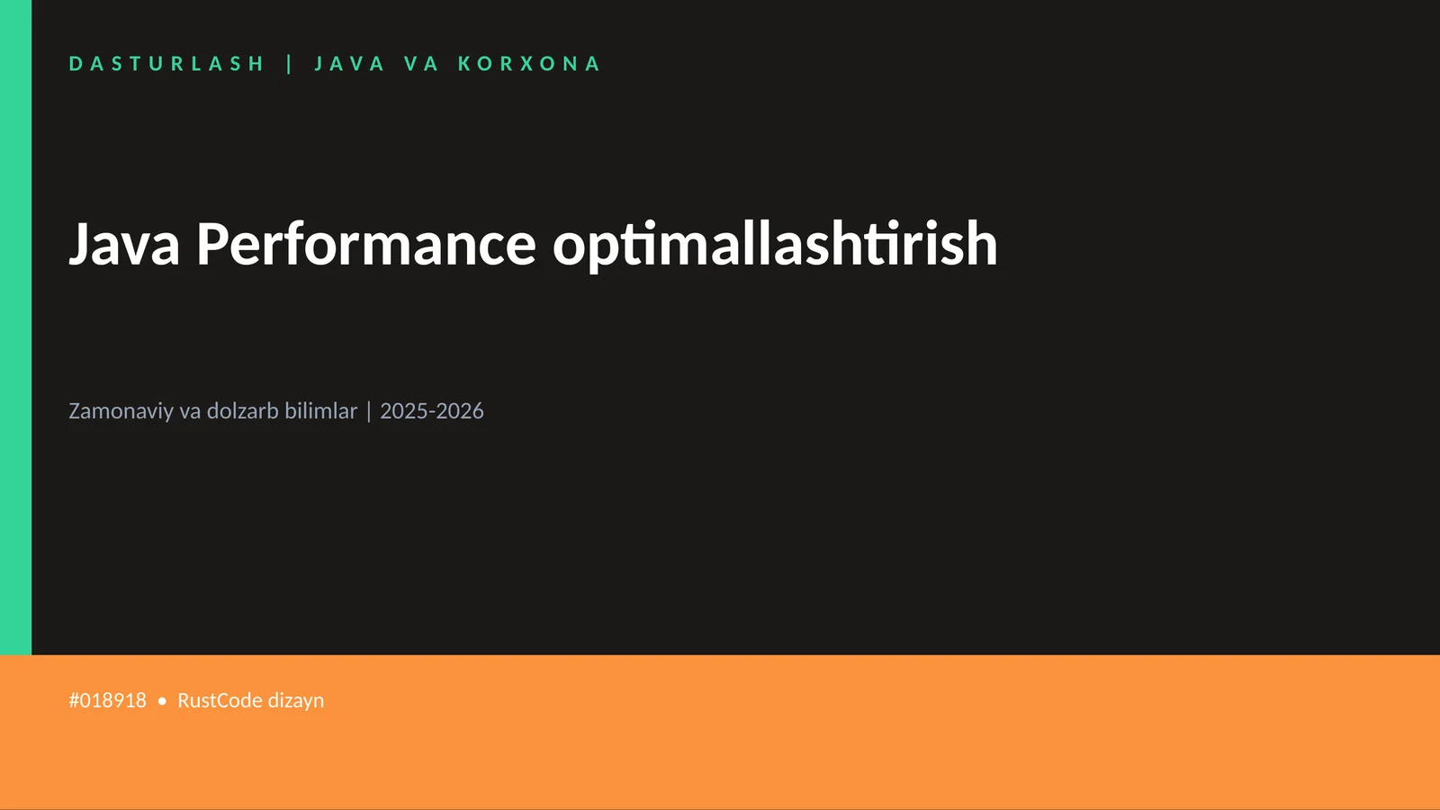Java Performance optimallashtirish