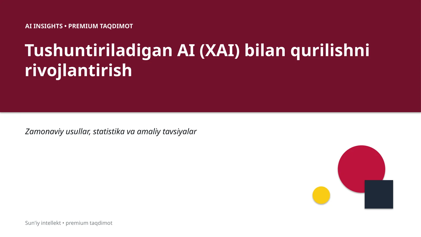 Sun'iy intellekt • premium taqdimot