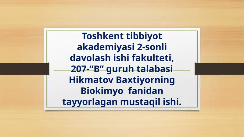 Biologik oksidlanish