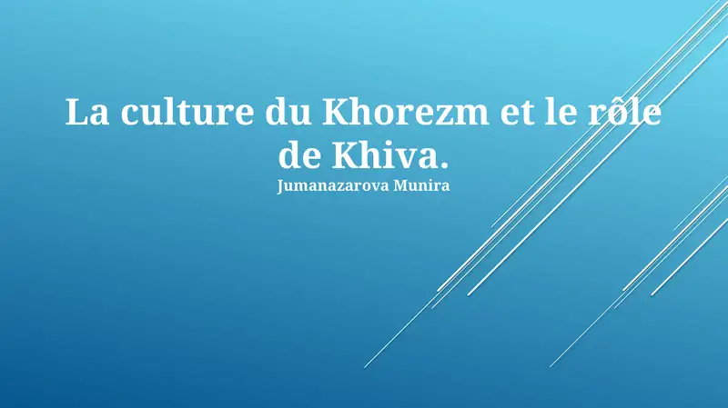 Khorezm va Khivaning madaniyati