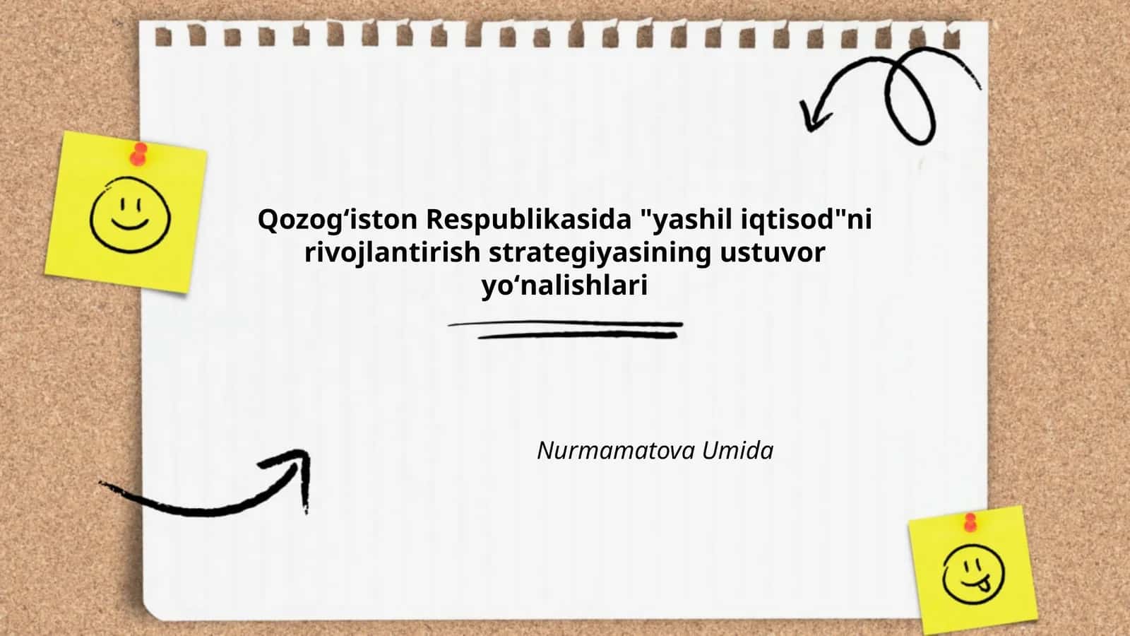 Yashil iqtisod rivojlantirish strategiyasi