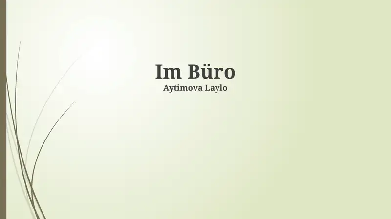 Im Büro