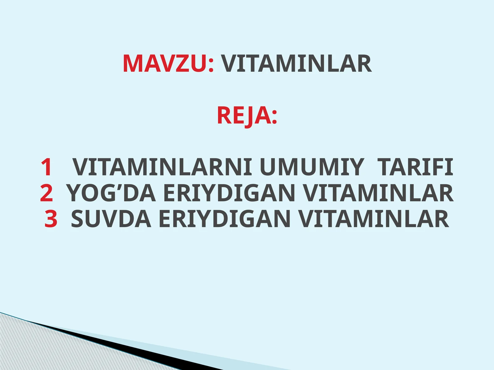 VITAMINLAR