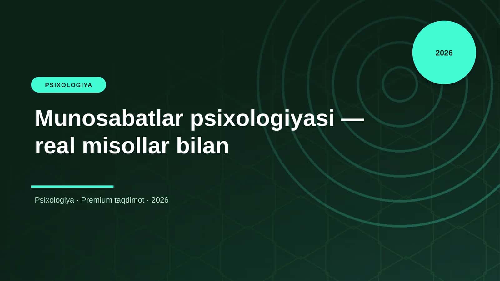 Munosabatlar psixologiyasi — real misollar bilan