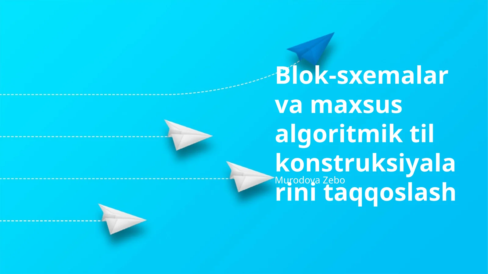 Blok-sxemalar va maxsus algoritmik til konstruksiyalarini taqqoslash