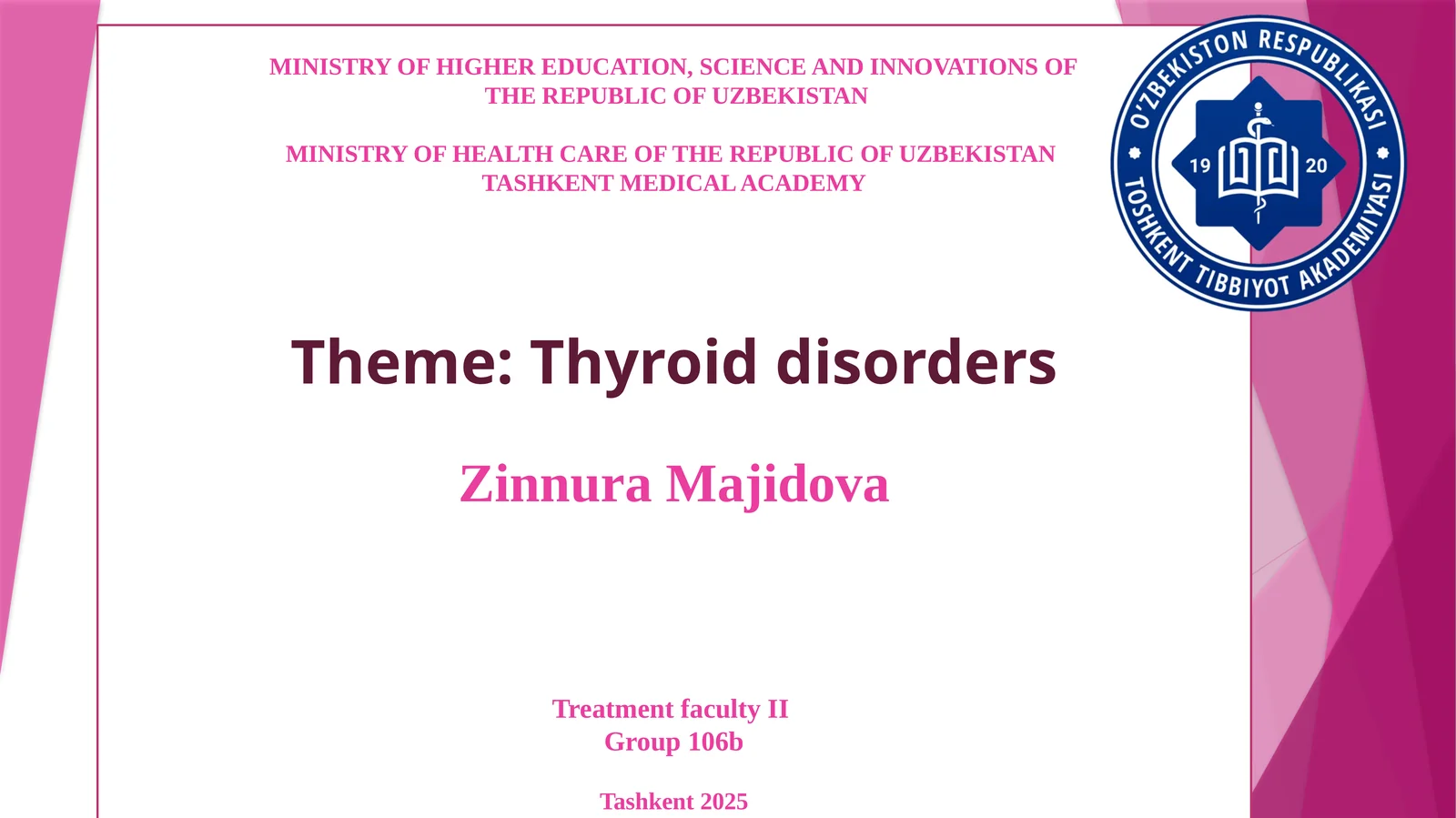 Thyroid disorders