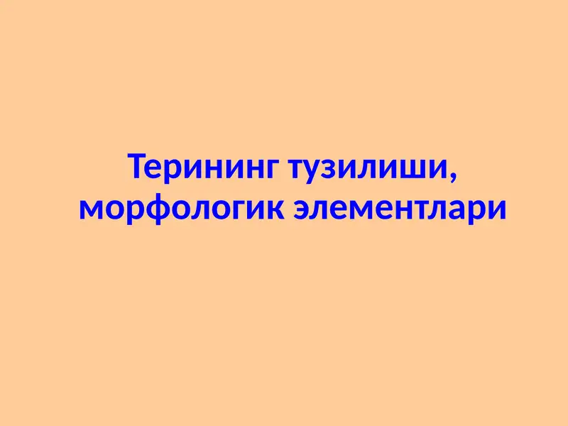 Терининг паразитар касалликлари
