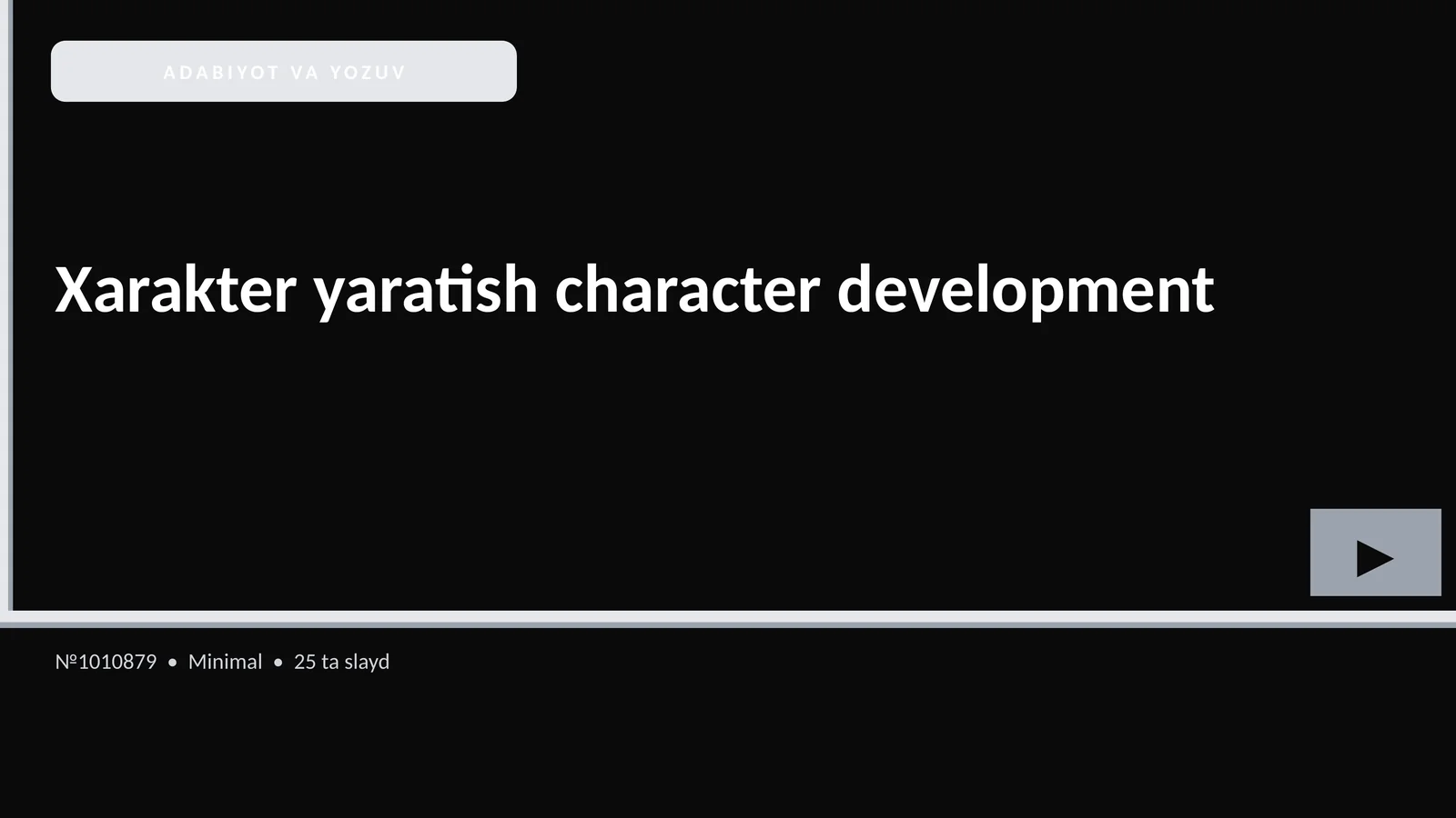 Xarakter yaratish character development
