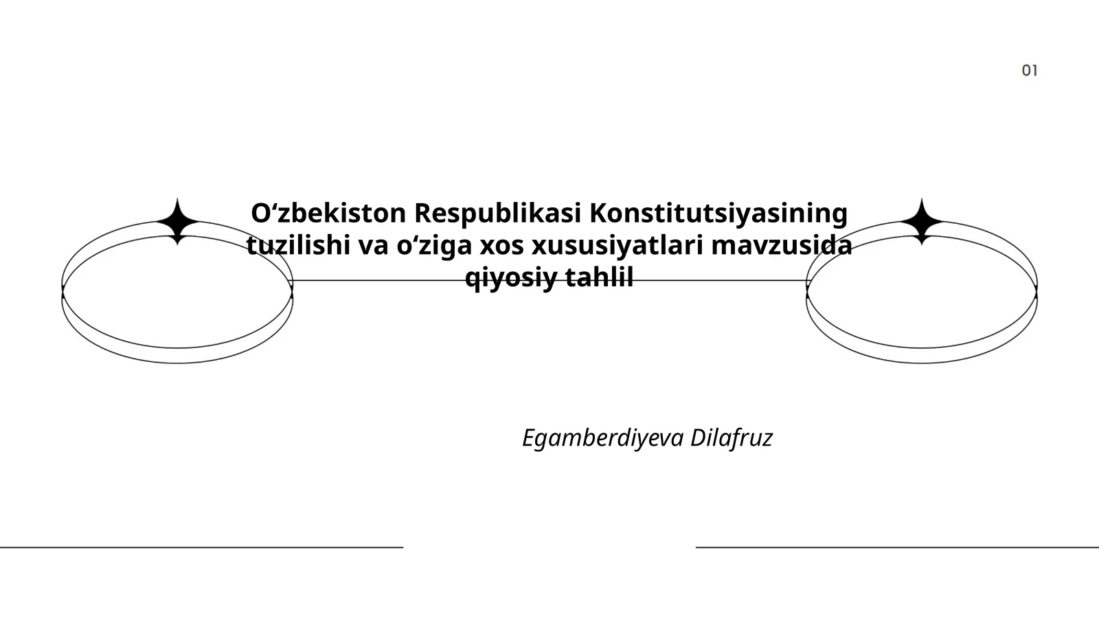 Oʻzbekiston Respublikasi Konstitutsiyasining tuzilishi va oʻziga xos xususiyatlari mavzusida qiyosiy tahlil