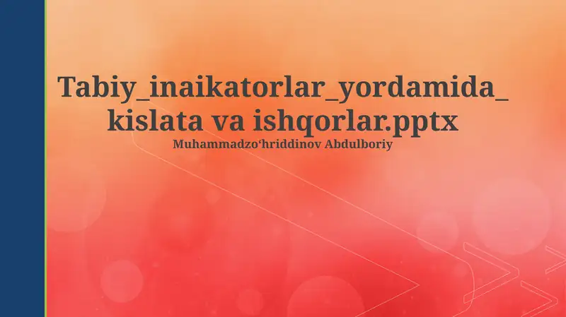 Tabiy indikatorlar