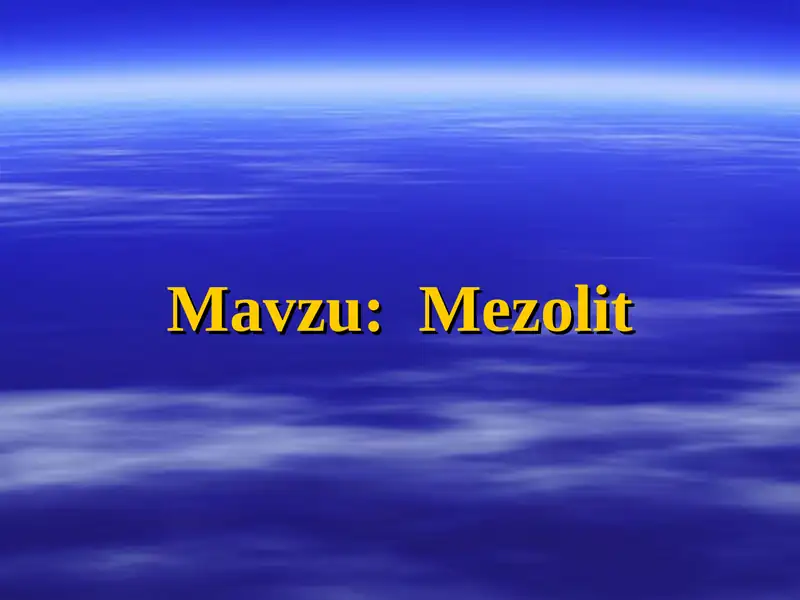 Mezolit