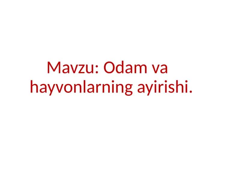 Ayirish sistemasi