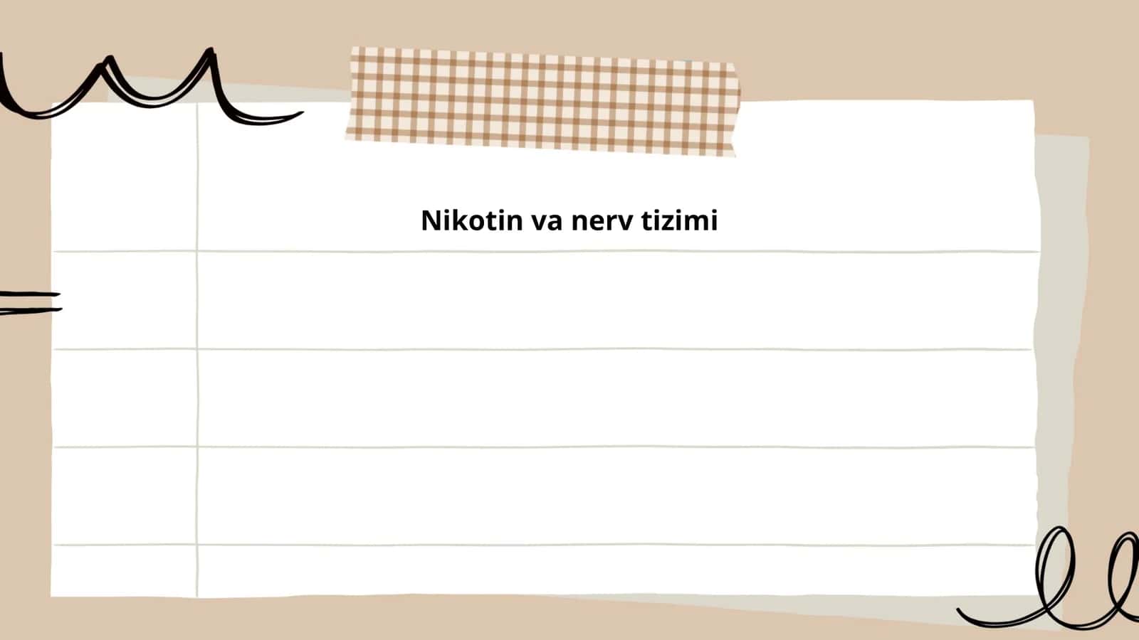 Nikotin va nerv tizimi