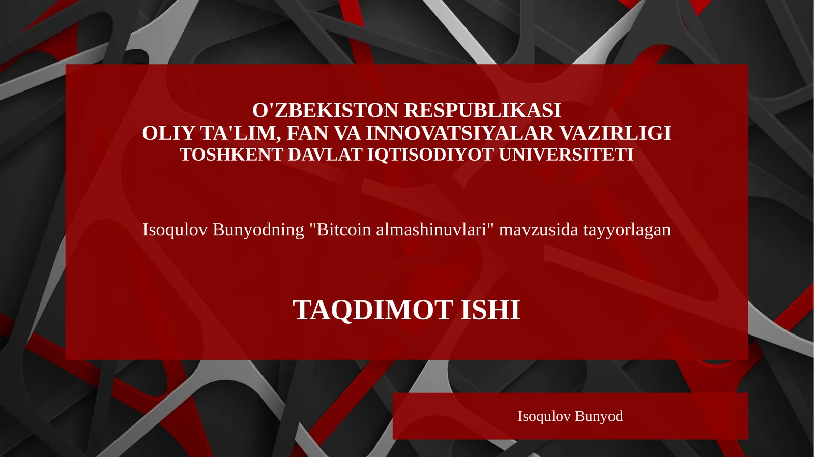 Bitcoin almashinuvlari