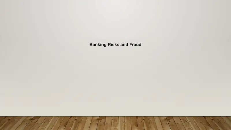 Understanding Banking Risks