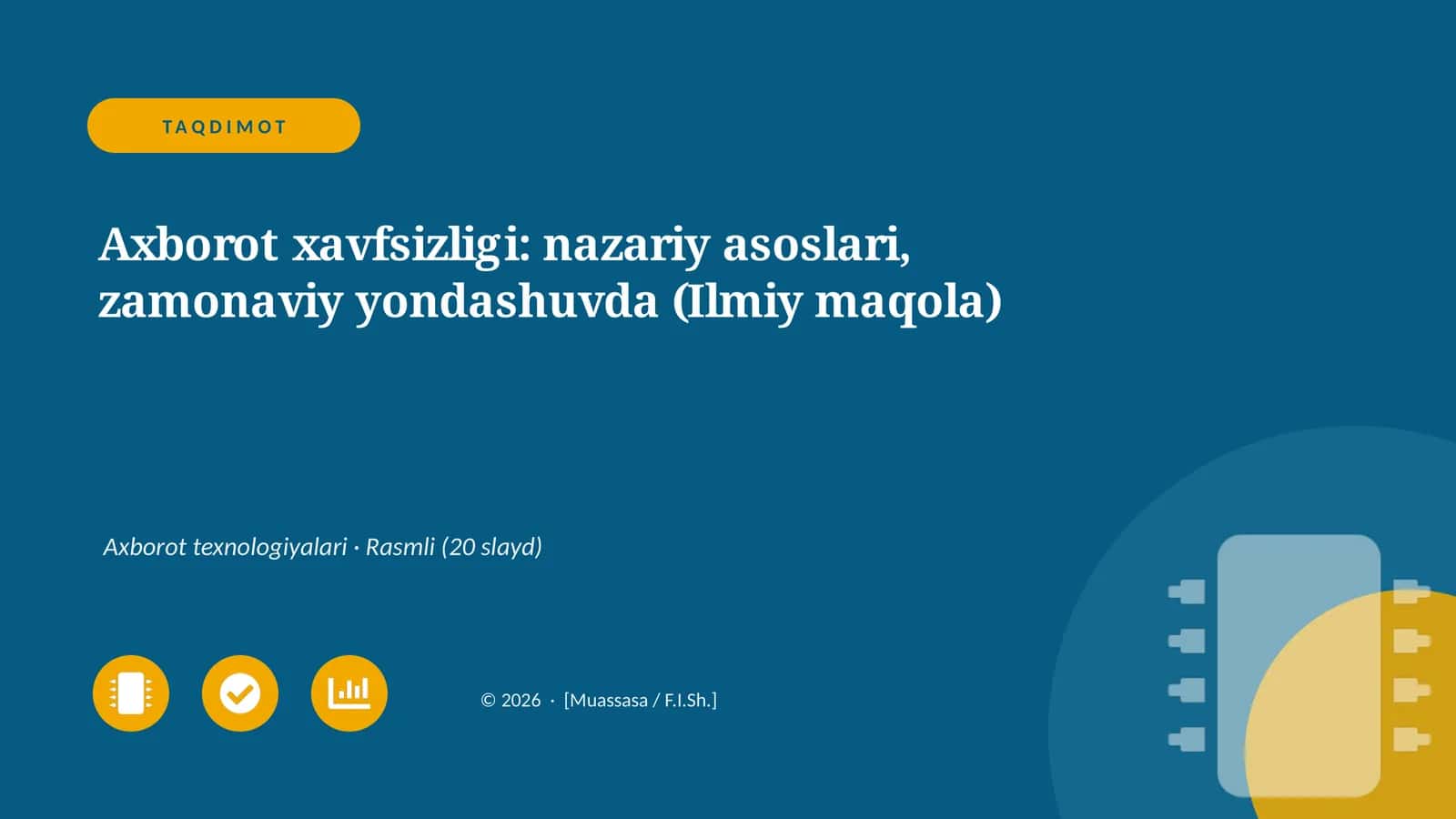 Axborot xavfsizligi: nazariy asoslari, zamonaviy yondashuvda (Ilmiy maqola)