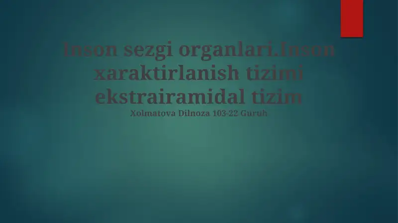 Inson sezgi organlari