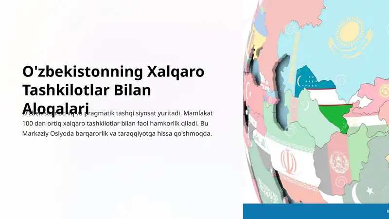 O'zbekistonning Xalqaro Tashkilotlar Bilan Aloqalari