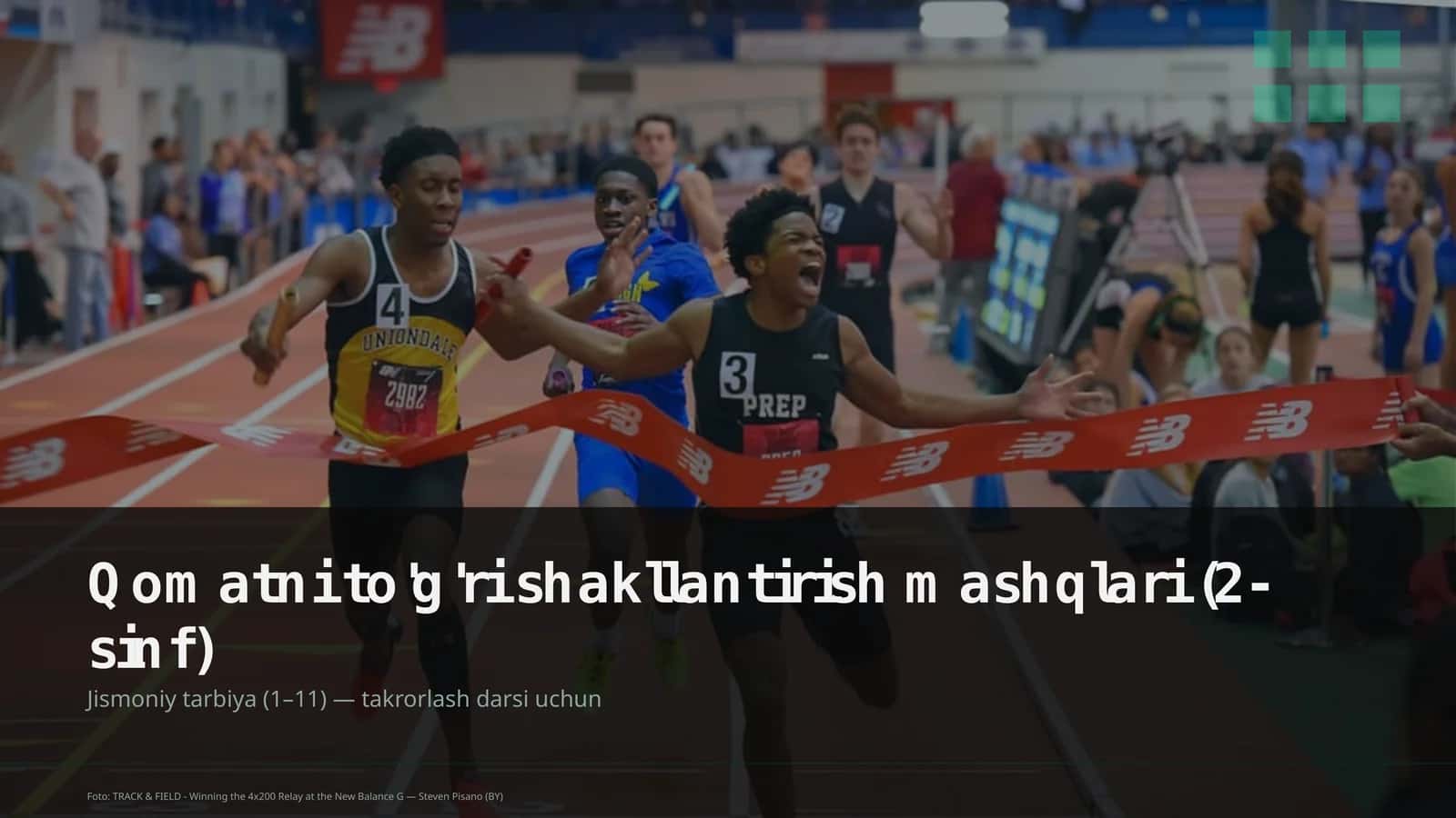 Qomatni to'g'ri shakllantirish mashqlari (2-sinf)
