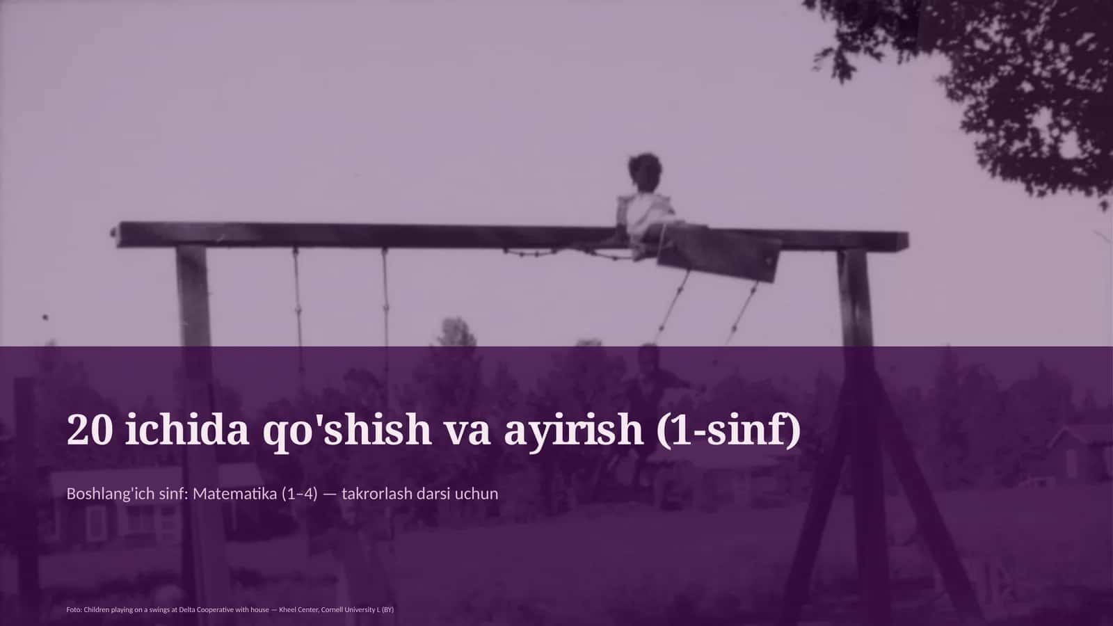 20 ichida qo'shish va ayirish (1-sinf)