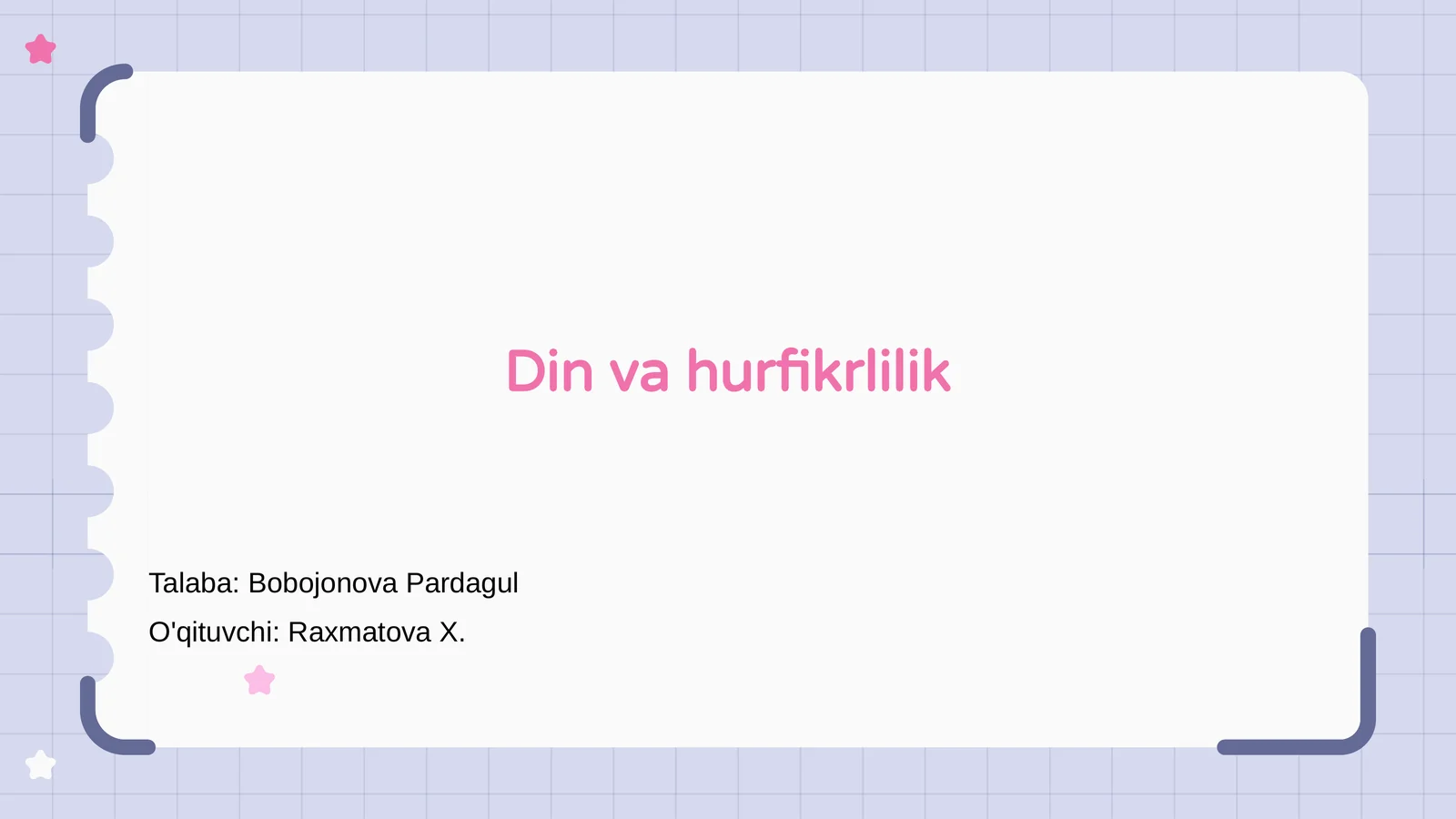 Din va hurfikrlilik