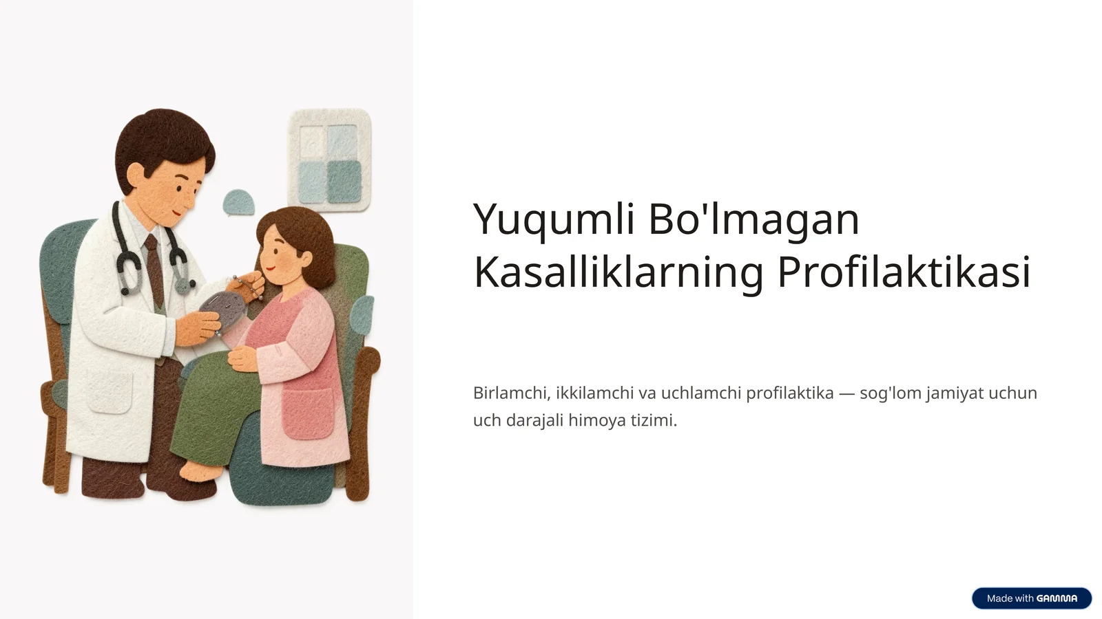 Yuqumli Bo'lmagan Kasalliklarning Profilaktikasi