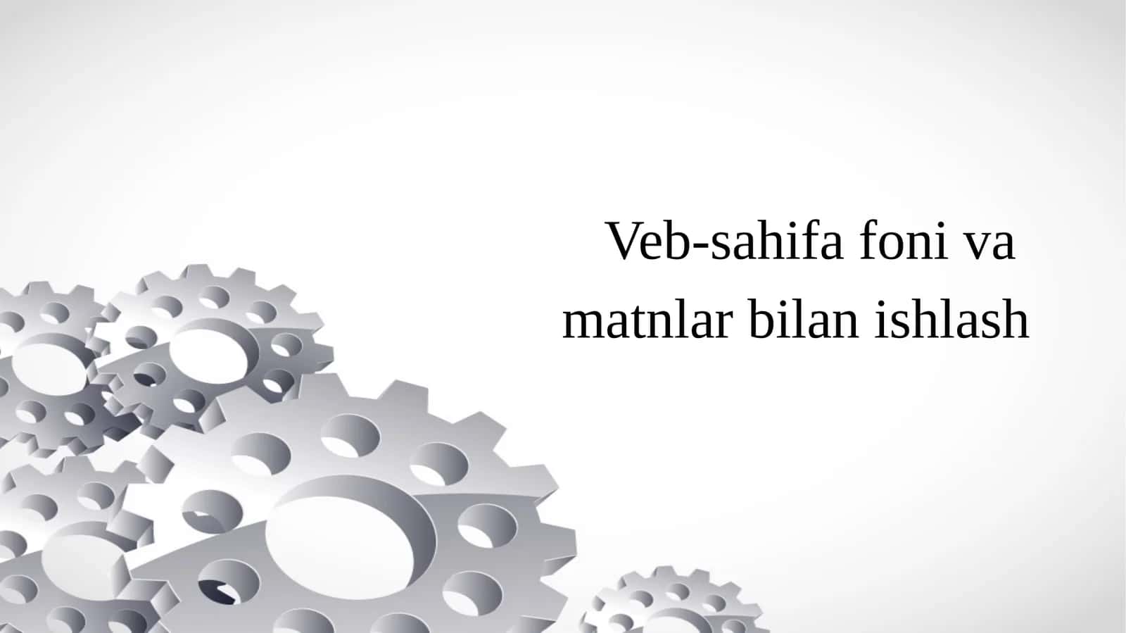 "Veb-sahifaga ro'yxat va rasmlar joylashtirish"