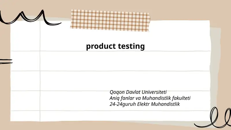 Test Planning and Strategy