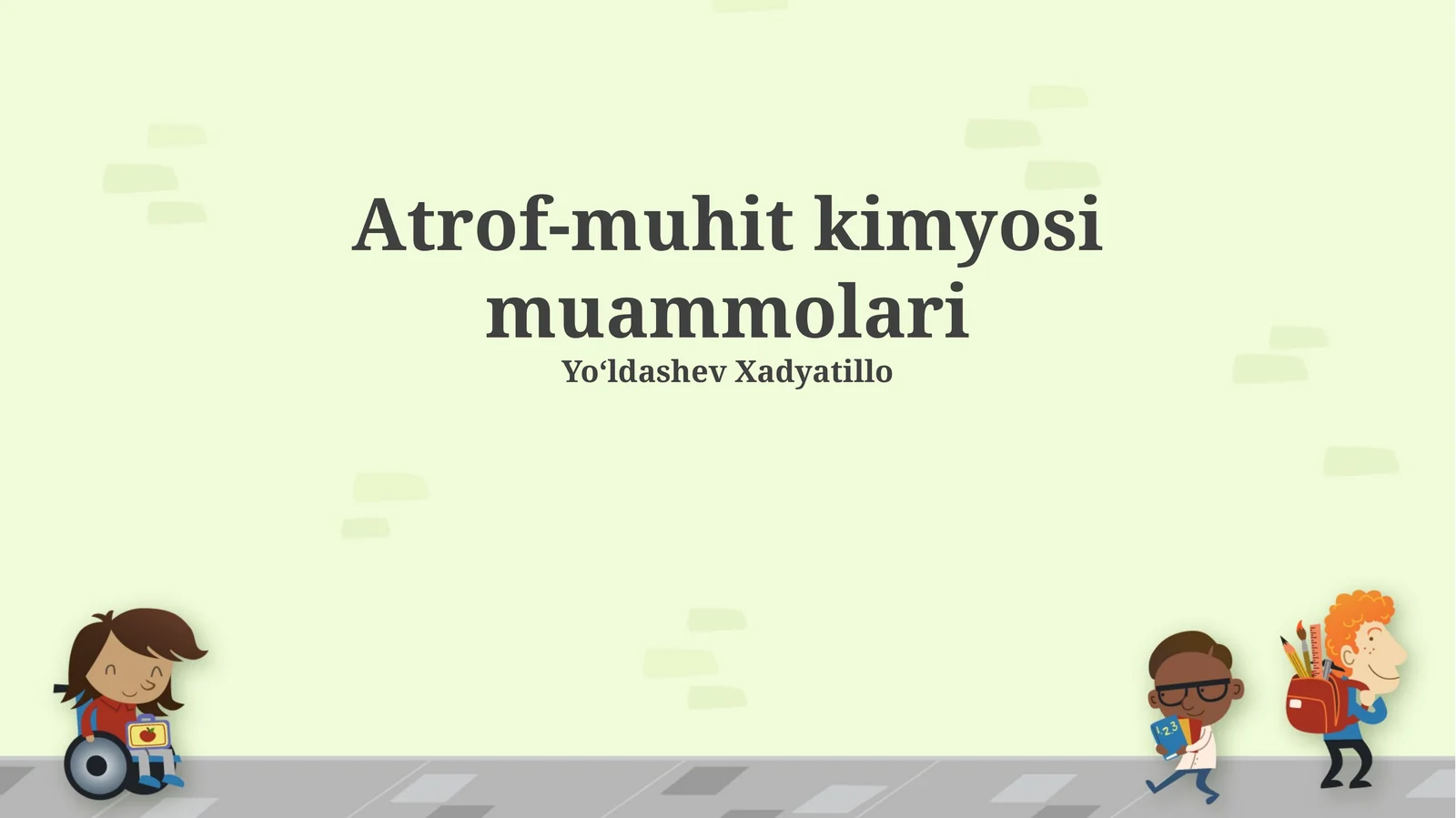 Atrof-muhit kimyosi muammolari
