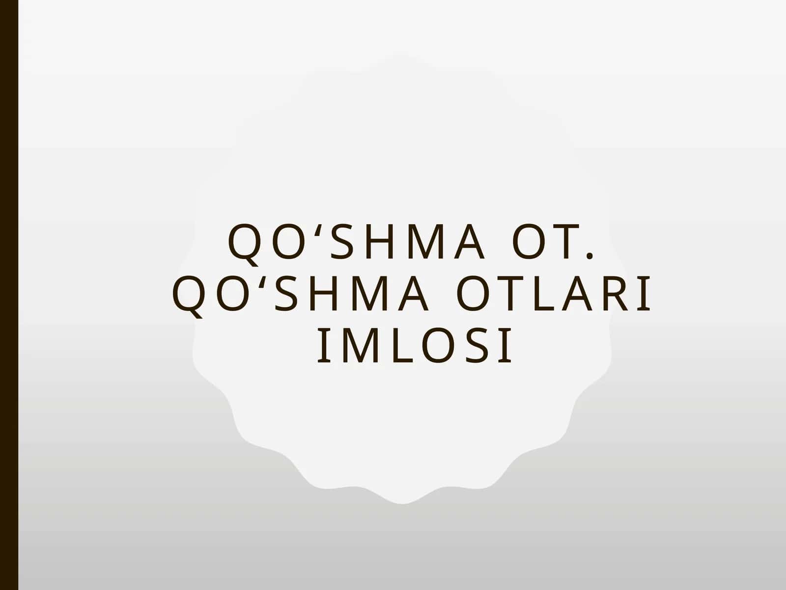Qoʻshmaotlari imlo si