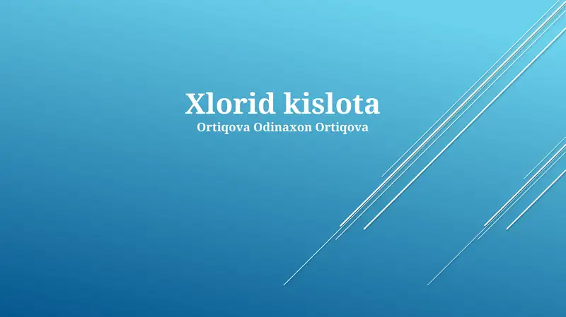 Xlorid kislota