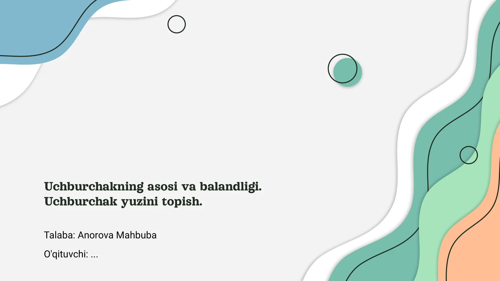 Uchburchakning asosi va balandligi