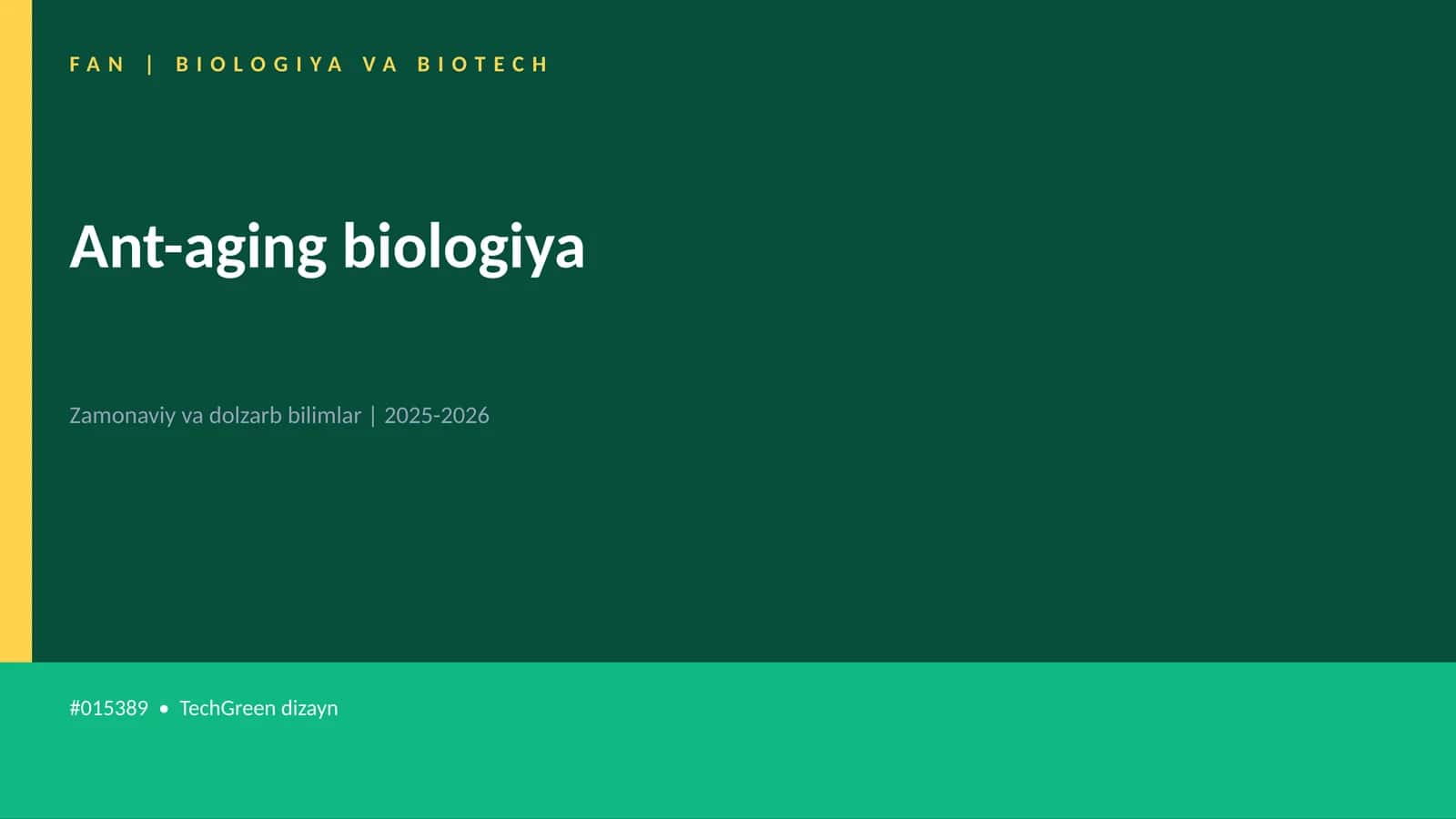 Ant-aging biologiya