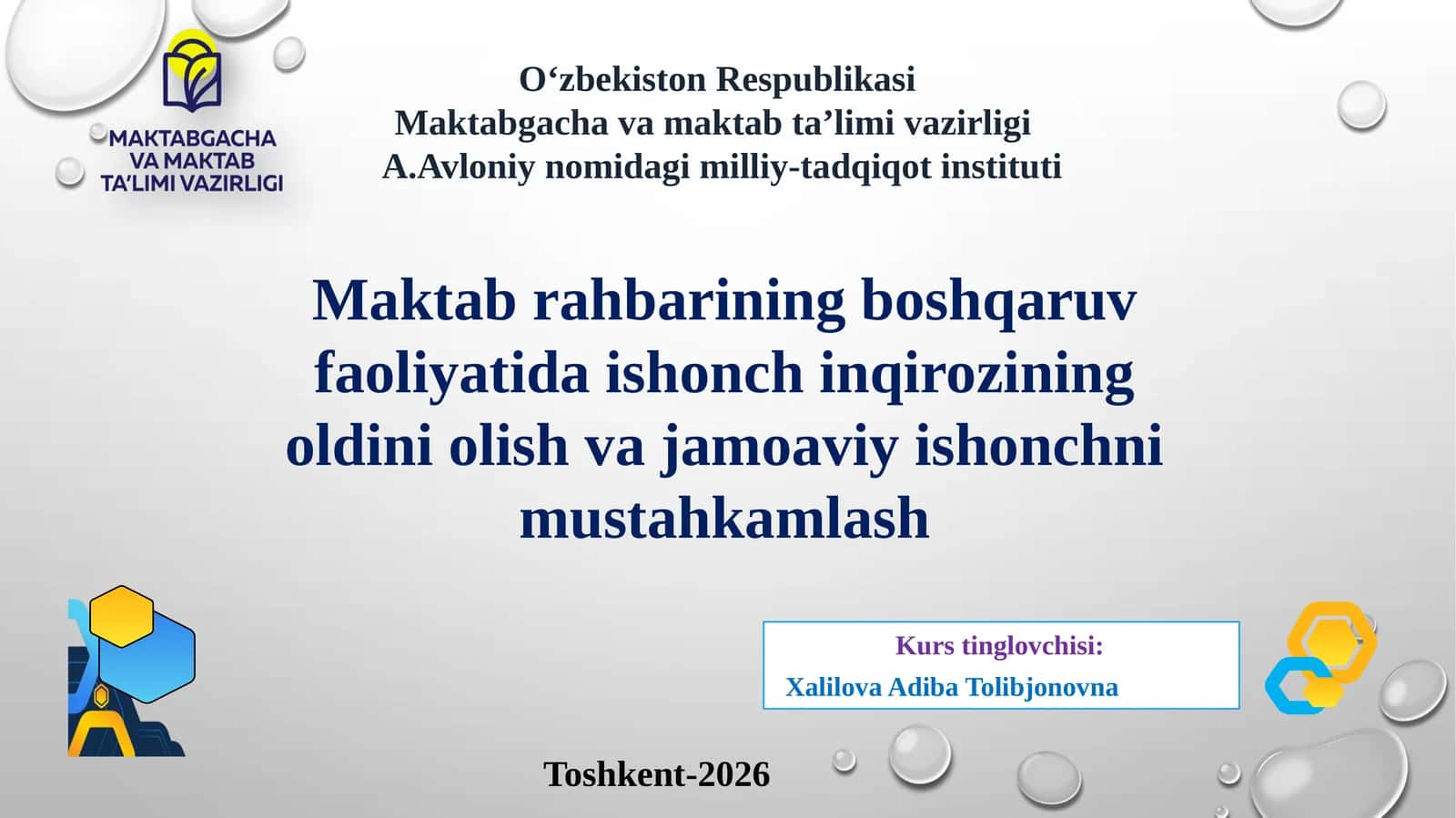 Ishonchni qirozini olish va jamoaviy ishonchini mustahkamlash uchun kurs