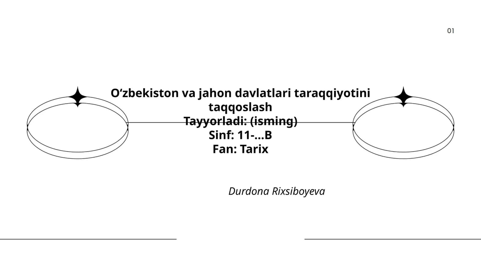 Oʻzbekiston va jahon davlatlari taraqqiyotini taqqoslash