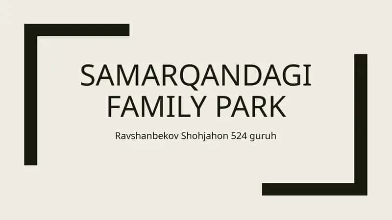 SamarqandagiFamily park