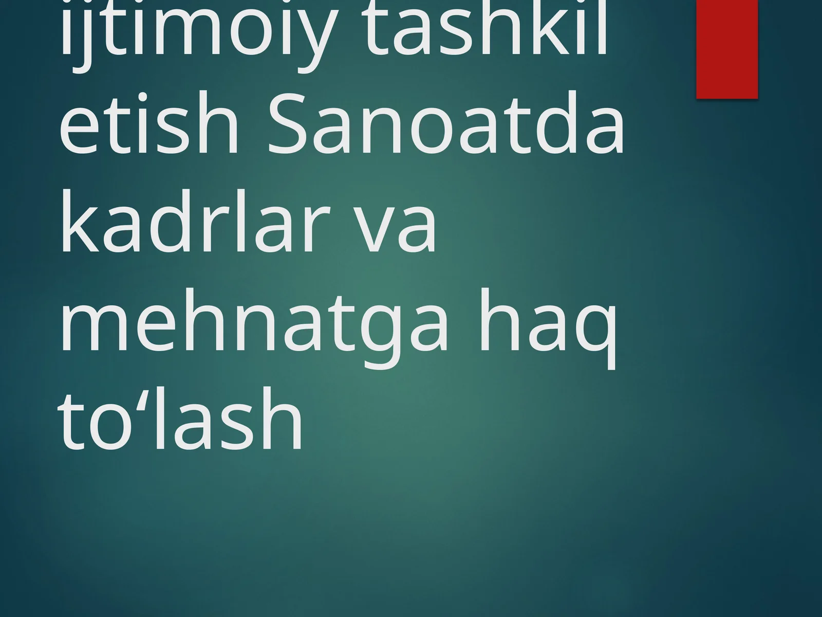 Sanoatda fan-texnika taraqqiyoti va innovatsion faoliyat