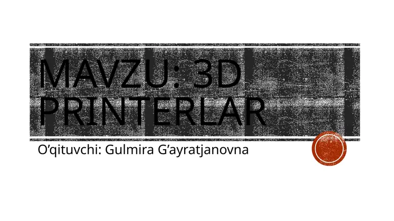 3 D printer