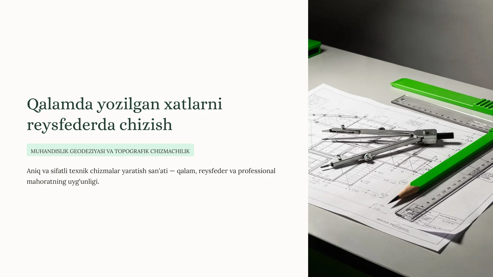 MUHANDISLIK GEODEZIYASI VA TOPOGRAFIK CHIZMACHILIK