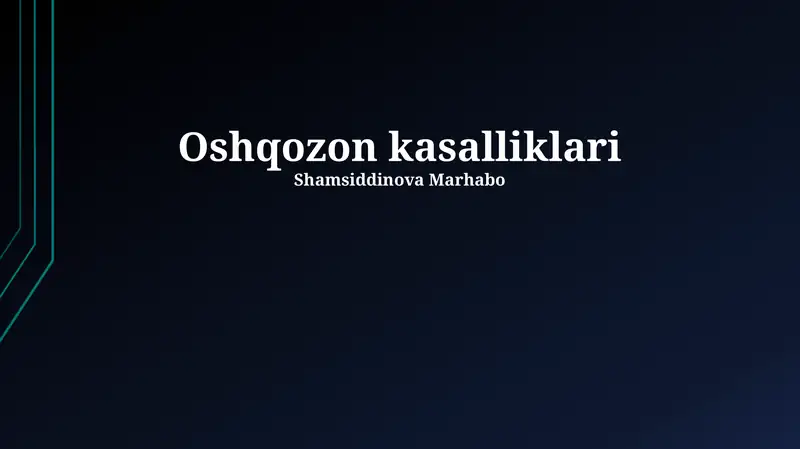 Oshqozon kasalliklari