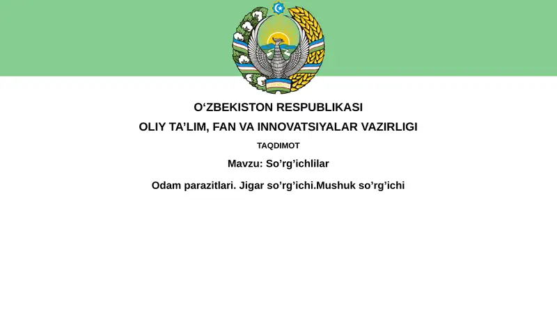 So’rg’ichlilar Odamparazitlari