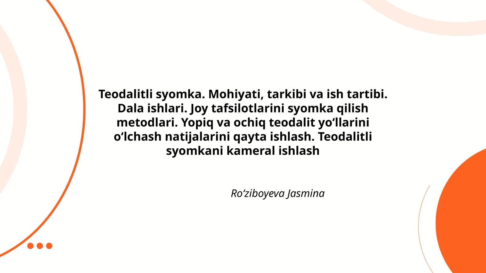 Teodalitli syomka