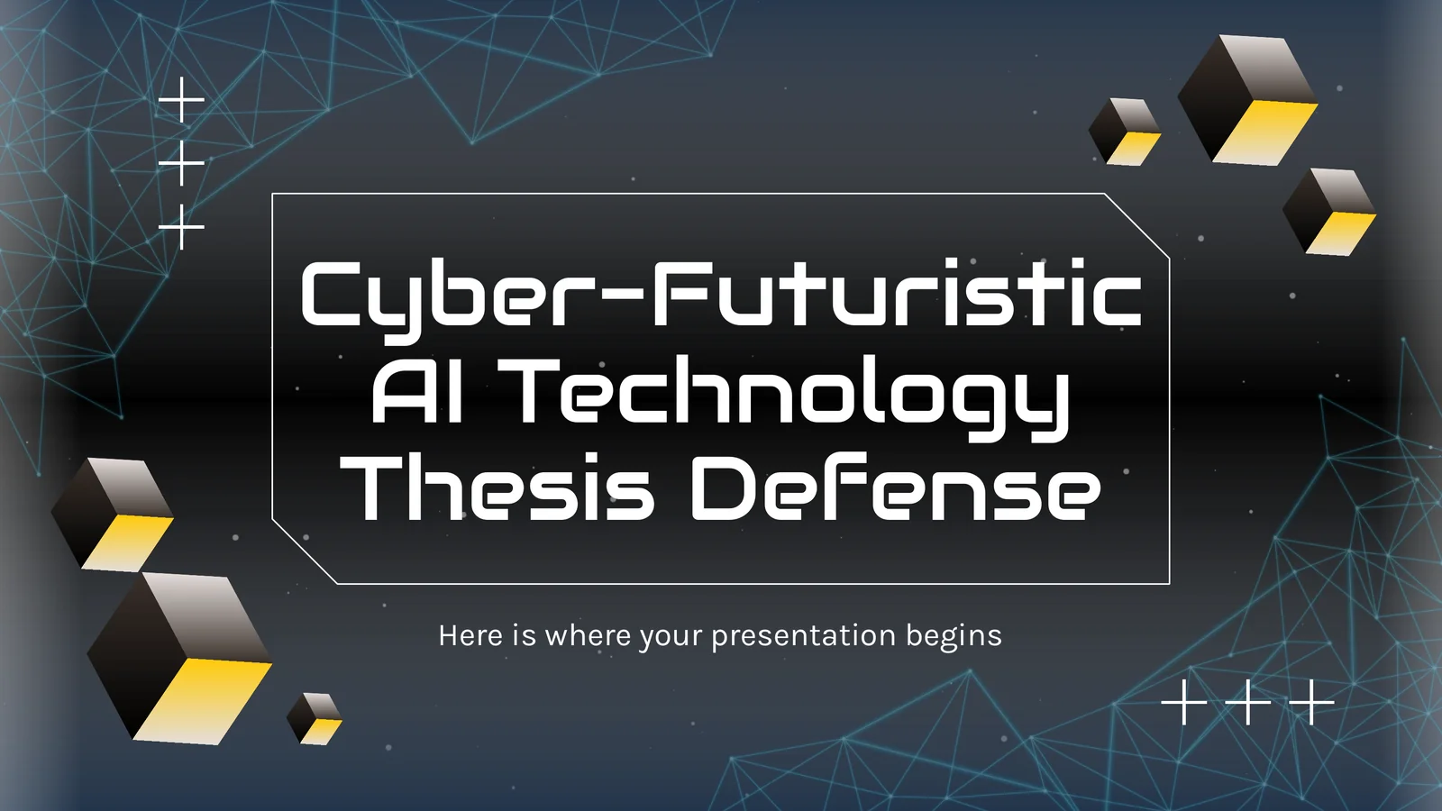 Cyber-Futuristic AI Technology Thesis Defense