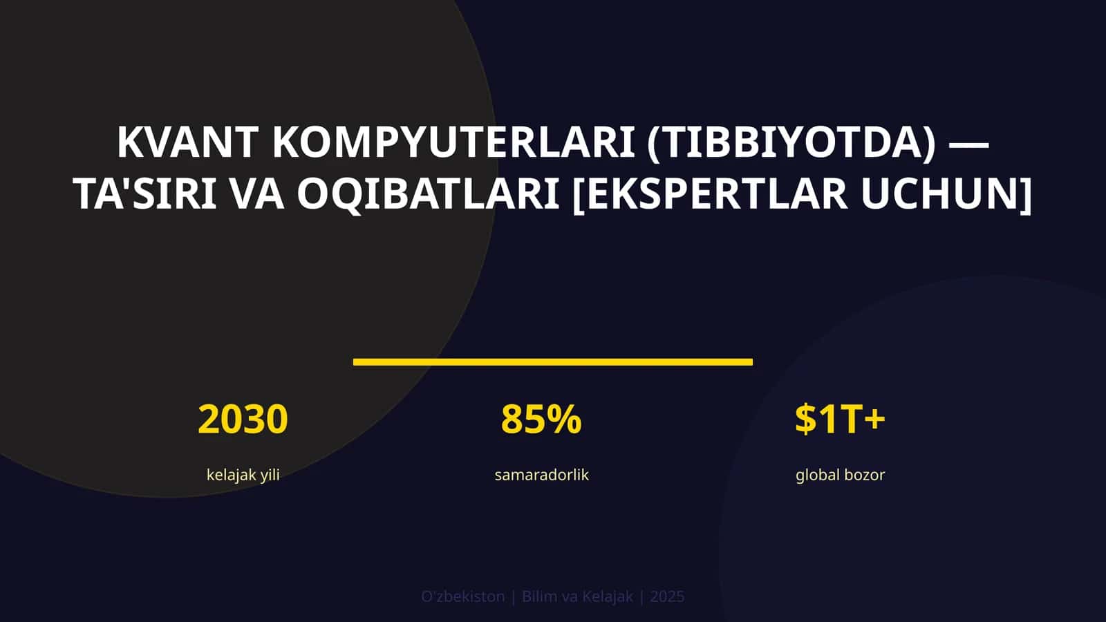 Kvant kompyuterlari (tibbiyotda) — ta'siri va oqibatlari [ekspertlar uchun]