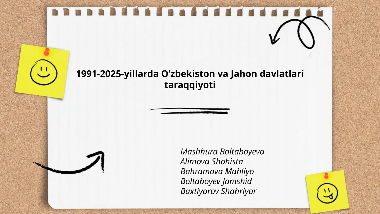 1991-2025-yillarda Oʼzbekiston va Jahon davlatlari taraqqiyoti